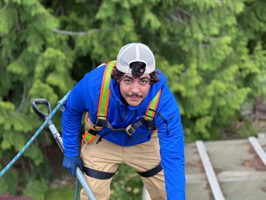 roofer standing on a roof