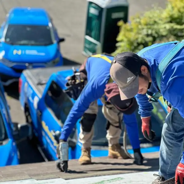 roofers working on a project