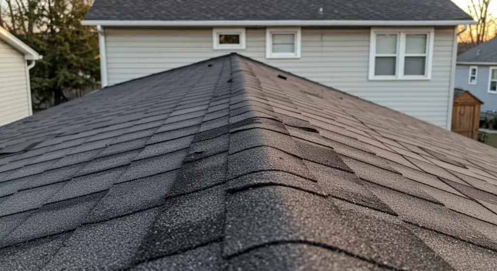 aerial view of built up roofing