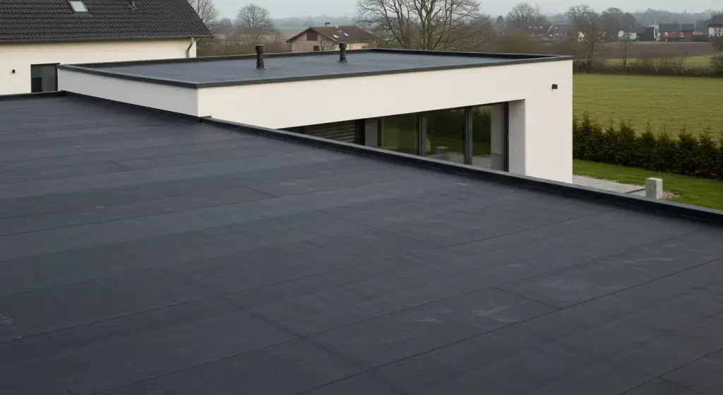 aerial view of EPDM rubber roof